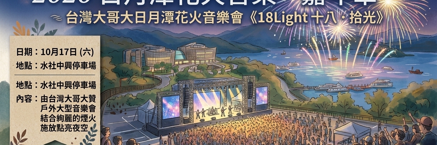 台灣大哥大日月潭花火音樂會《18Light十八·拾光》
